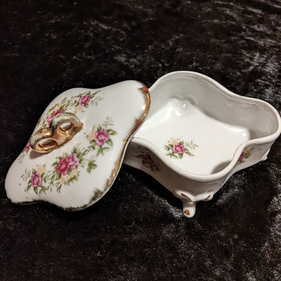Vintage Arnart Creation Floral Japan Porcelain Candy/Jewelry Trinket Box - Picture 12 of 12